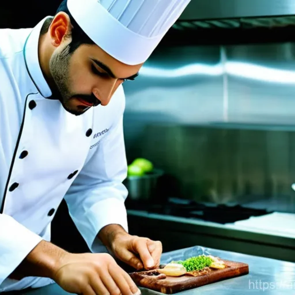 해양 식품 보존 기술의 중요성 - **Prompt 1: Modern Culinary Excellence with Preserved Seafood**
    "A professional Arab chef, impec...