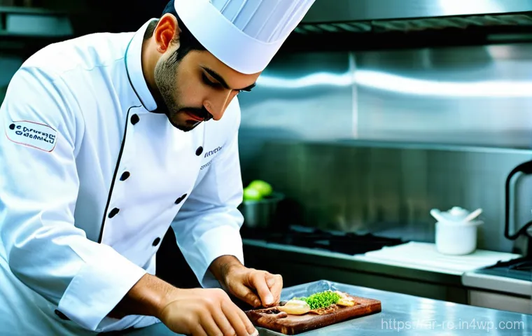 해양 식품 보존 기술의 중요성 - **Prompt 1: Modern Culinary Excellence with Preserved Seafood**
"A professional Arab chef, impec...