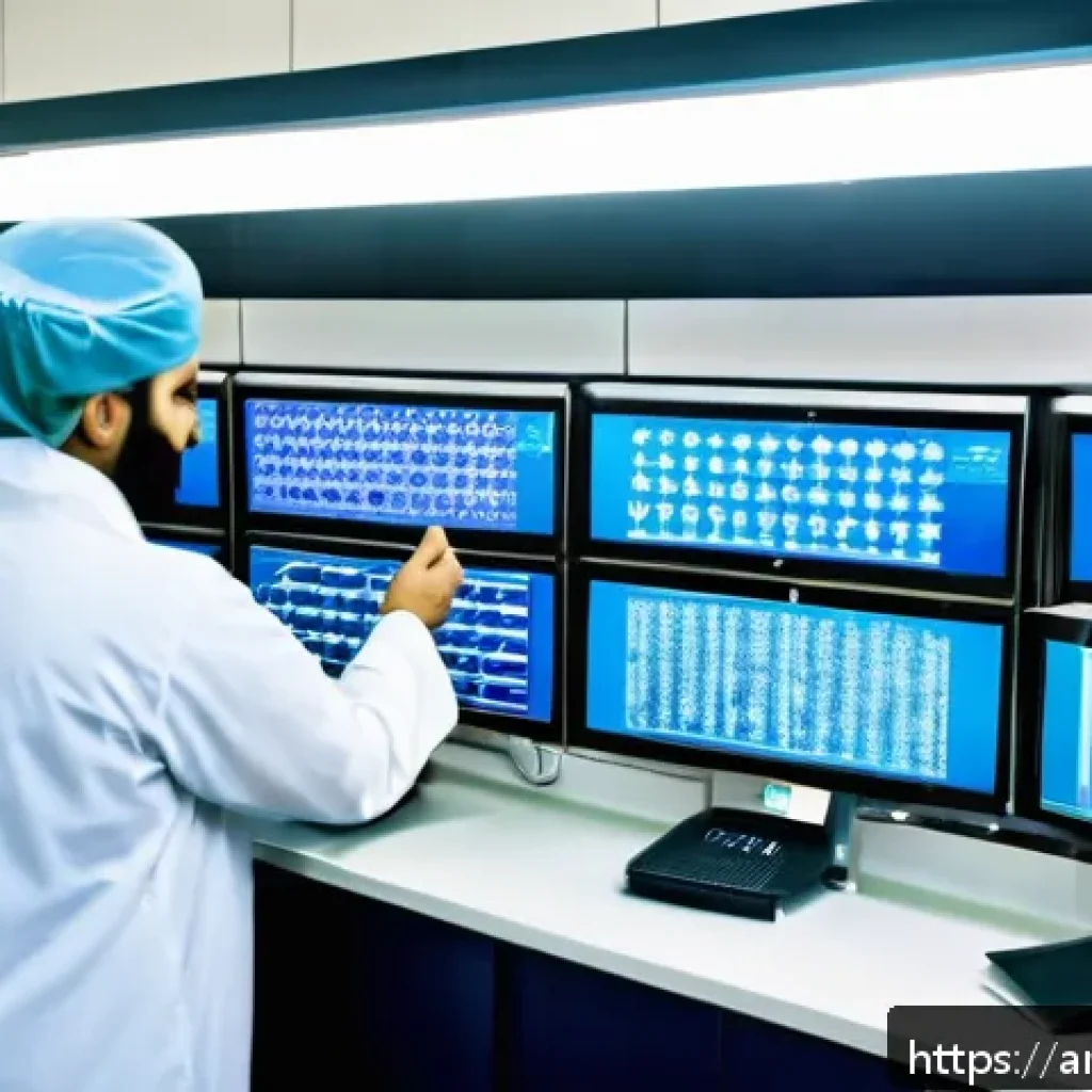 음식 보존을 위한 국제 규제 - A detailed, vibrant scene inside a modern international food safety laboratory in the Middle East, s...